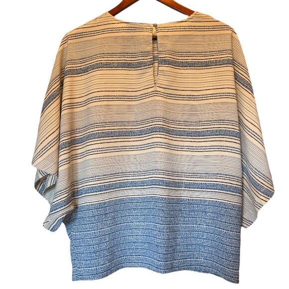 THE LIMITED square stripe tunic oversized arms, Size M Blues & Cream - Picture 4 of 9
